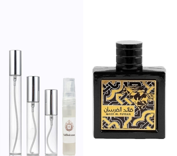 Muestra decant Qaed Al Fursan Lattafa Perfumes Árabes Originales Colombia