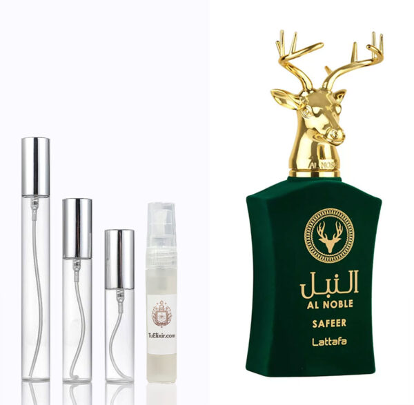 Al Noble Safeer Lattafa Muestra Decant Perfumes árabes originales