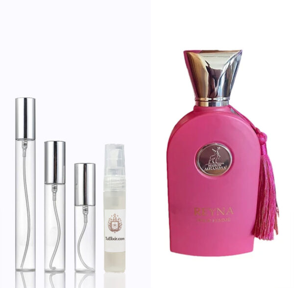 Muestra Decant Reyna Maison Alhambra Perfumes árabes originales Colombia