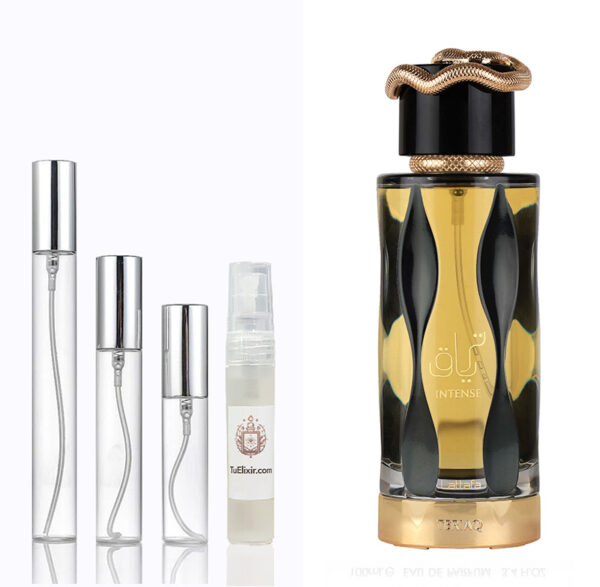 Muestra Decant Teriaq Intense Lattafa Perfumes Árabes Originales Colombia